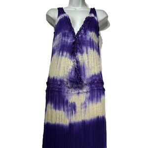 jens pirates booty long tie dye mesh sleeveless dress Size XS
